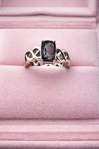 Image 2 of Woven Band Purple Grey Spinel Ring