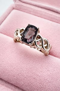 Image 3 of Woven Band Purple Grey Spinel Ring