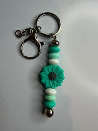 Green Flower Keychain