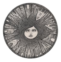 'New Moon' Original Coaster Drawing