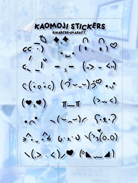 Image of kaomoji stickers bundle