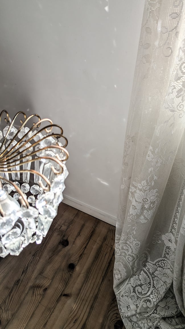 Lustre pampilles en cristal