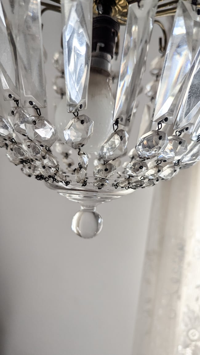 Lustre pampilles en cristal