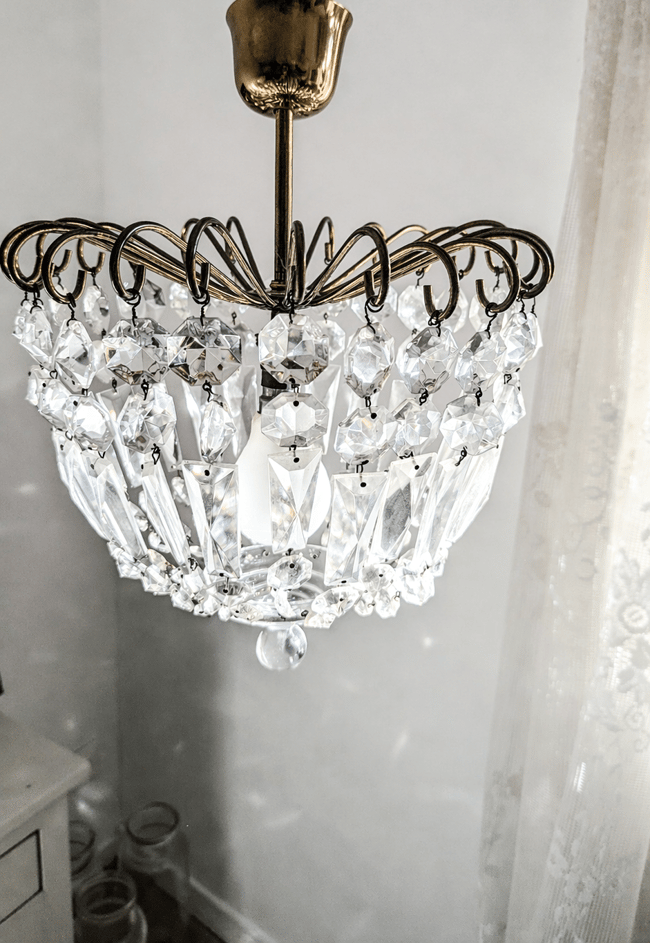 Lustre pampilles en cristal