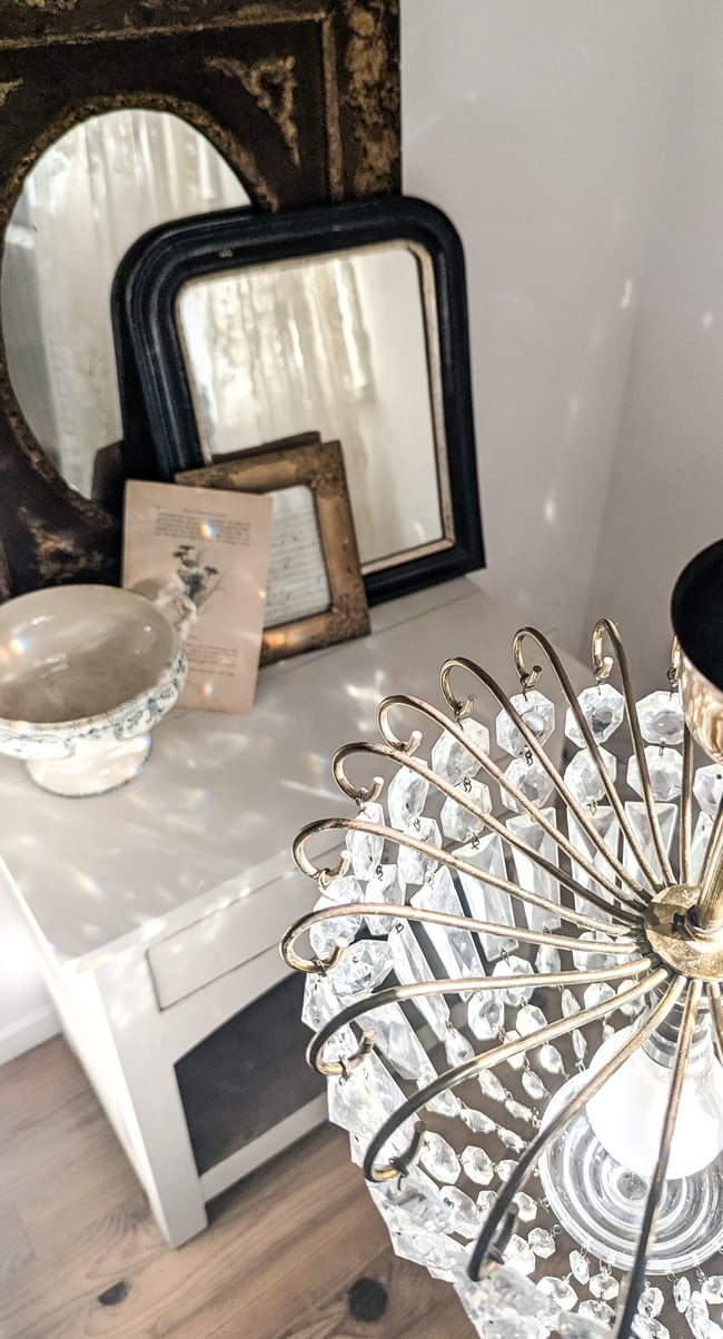 Lustre pampilles en cristal