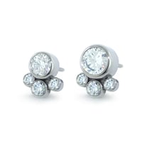 'Titanium Bezel Set Faceted Cluster - Tangent' by NeoMetal 