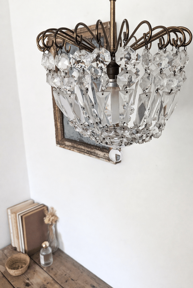 Lustre pampilles en cristal