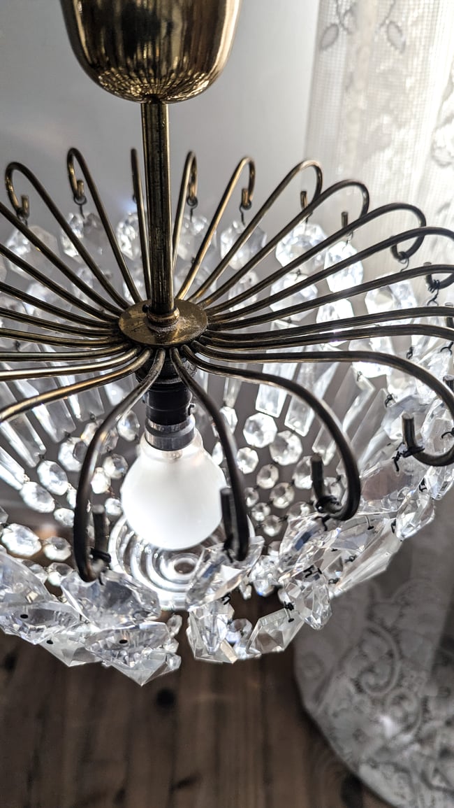 Lustre pampilles en cristal