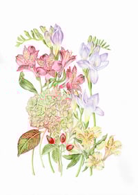 Image 1 of Mixed Floral Bouquet Card - NEW!