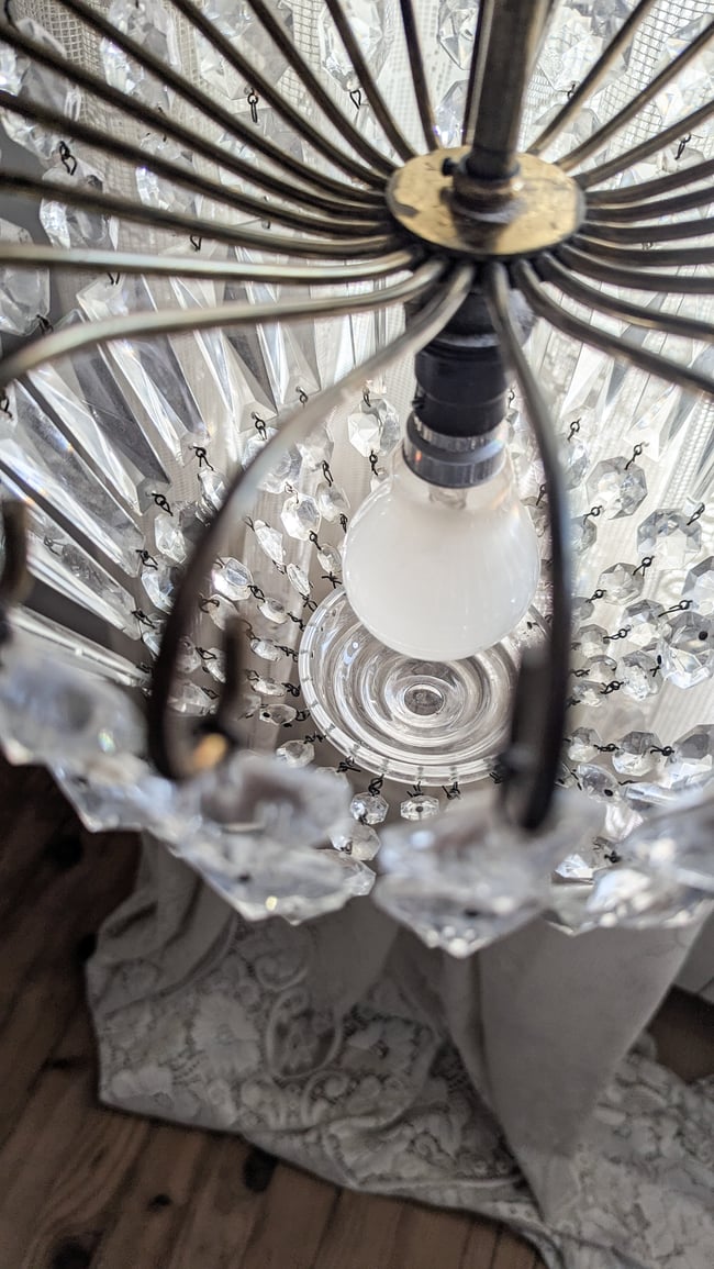 Lustre pampilles en cristal