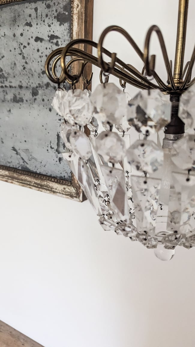 Lustre pampilles en cristal