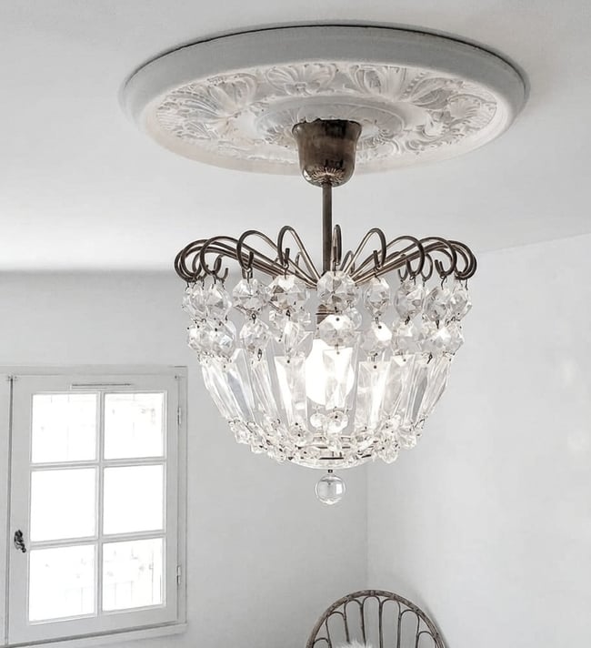 Lustre pampilles en cristal
