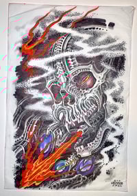 Biomech Skull/flame study