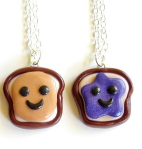 Image of Peanut Butter and Jelly Best Friend Necklaces