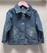 Image 4 of Girls embrodery personalised denim jacket 