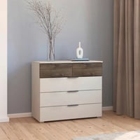 Image 2 of Bedroom Bundle (Gliderobe, Chest of Drawers, 2 x Bedsides) - Champagne & Dark Oak