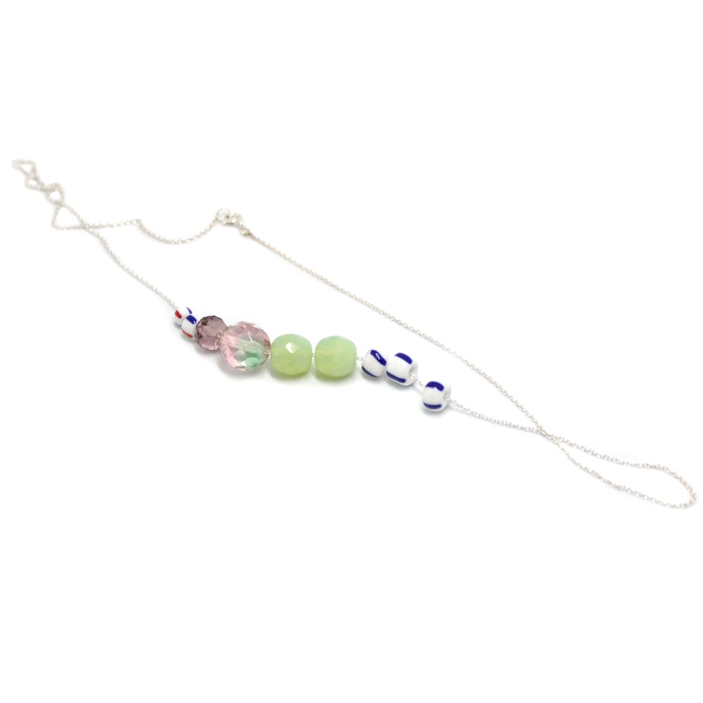 Image of GLASS CANDY SILVER NECKLACE 1