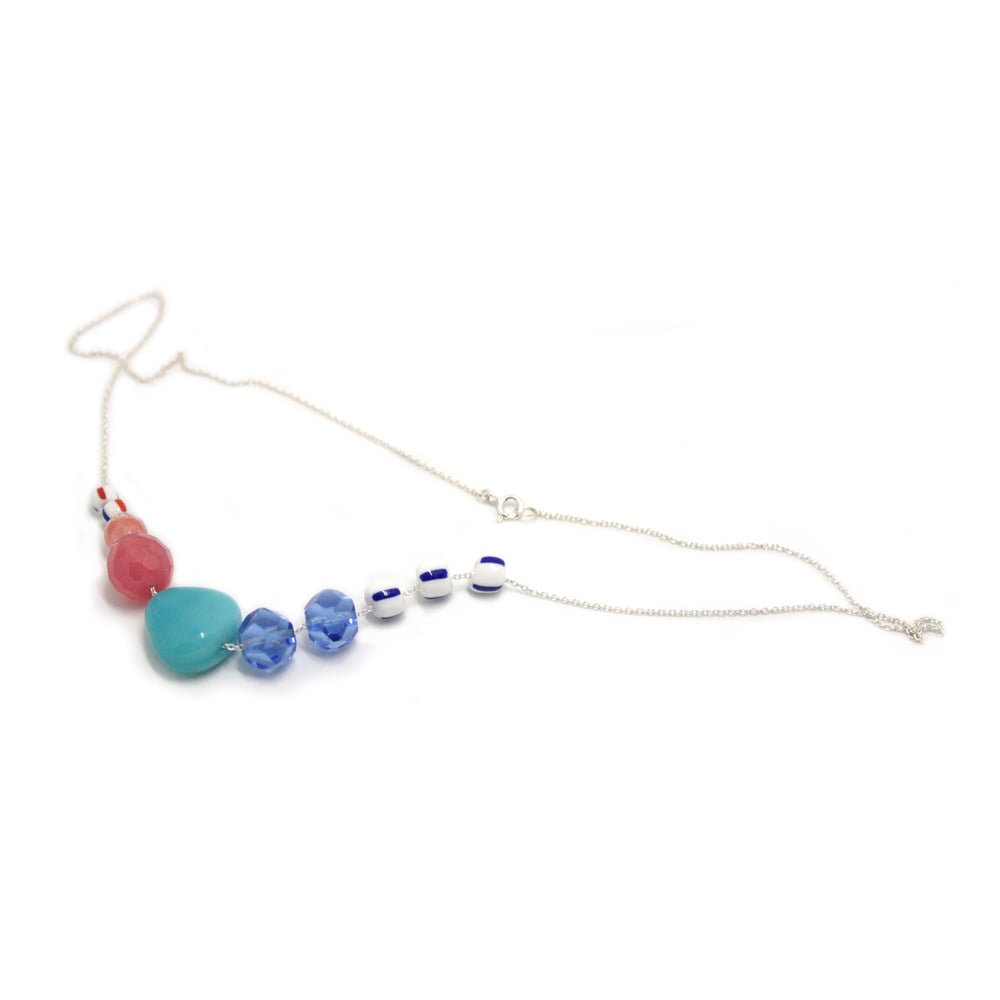 Image of GLASS CANDY SILVER NECKLACE 2