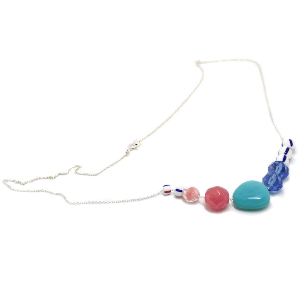 Image of GLASS CANDY SILVER NECKLACE 2