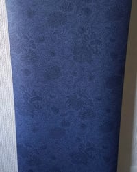1990s Vintage Alexander Beauchamp Wallpaper Rolls - Invergarry Blue Victorian - (Single Rolls) – detail view 3