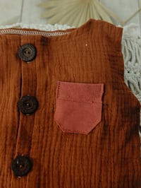 Image 3 of Photo prop | Baby Boy Bodysuit for Photoshoot | Kian | 12-18 months |rusty