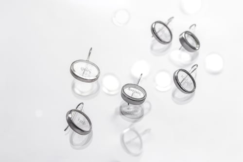 Image of "Light, ethereal, misty, hazy" silver earrings with topaz  · φῶς ἀεροειδής ·