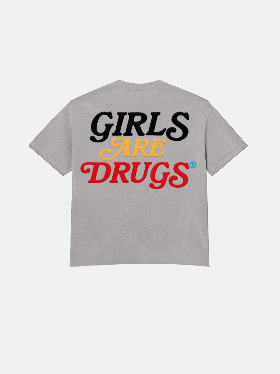 Image of GIRLS ARE DRUGS® UNION TEE  - CEMENT