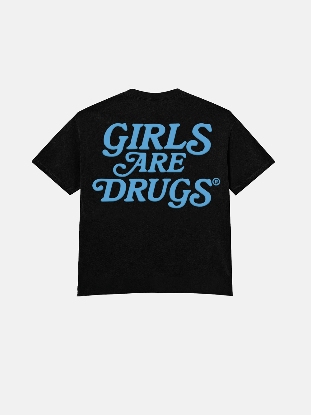Image of GIRLS ARE DRUGS® TEE  - BLACK / UNIVERSITY BLUE