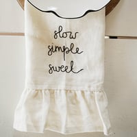 Image 1 of ruffled linen towel - slow, simple sweet