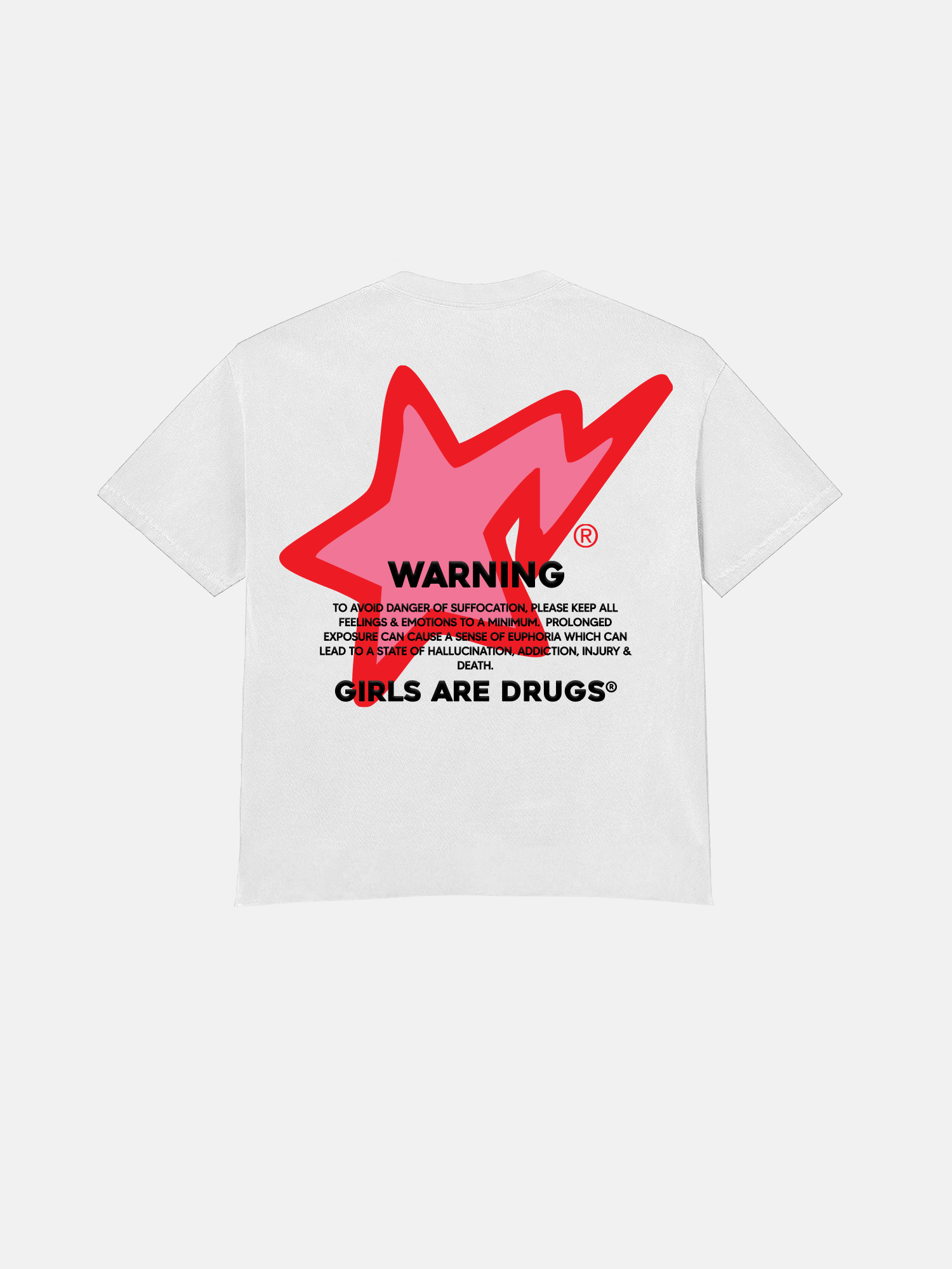 Image of GIRLS ARE DRUGS® x BABY MILO TEE -  "1-800-ADDCTN"  WHITE