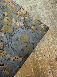 Image 6 of Hand marbled book-cloth - No.5