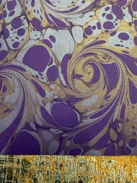 Image 3 of Hand marbled book-cloth - No.9