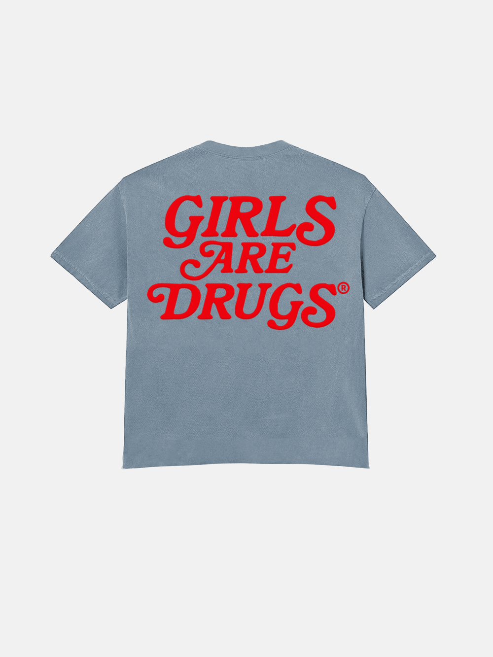 Image of GIRLS ARE DRUGS® TEE - CLEAR BLUE / RED