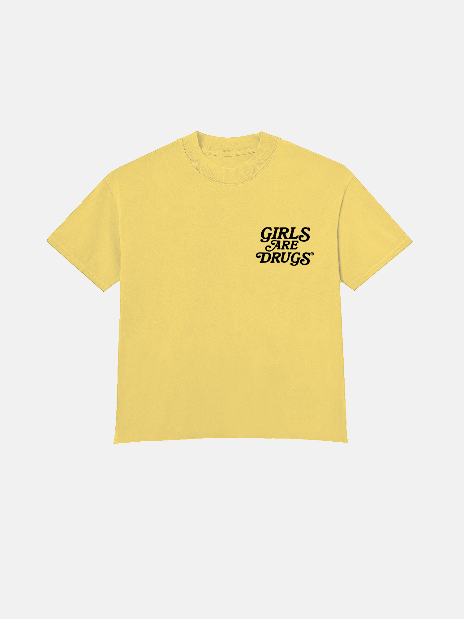 Image of GIRLS ARE DRUGS® TEE  - SPECTRA YELLOW / BLACK