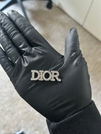 1x silver diamanté dior metal flat back charm (20 LEFT TO PURCHASE)