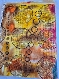 Image 2 of Antique ledger mixed media book, original artwork, reversible