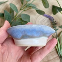 Image 2 of Heart Shaped Ceramic Trinket Dish, Light Blue