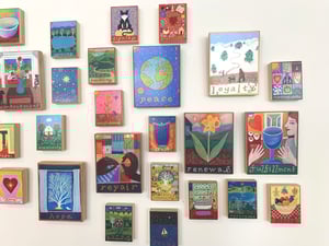 Image of Creativity-- illumination series print on wooden plaque-- small size