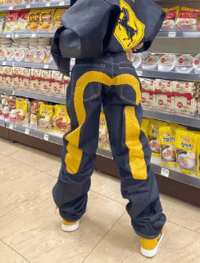 Jeans Women Gothic Y2K Retro Streetwear Yellow Ver