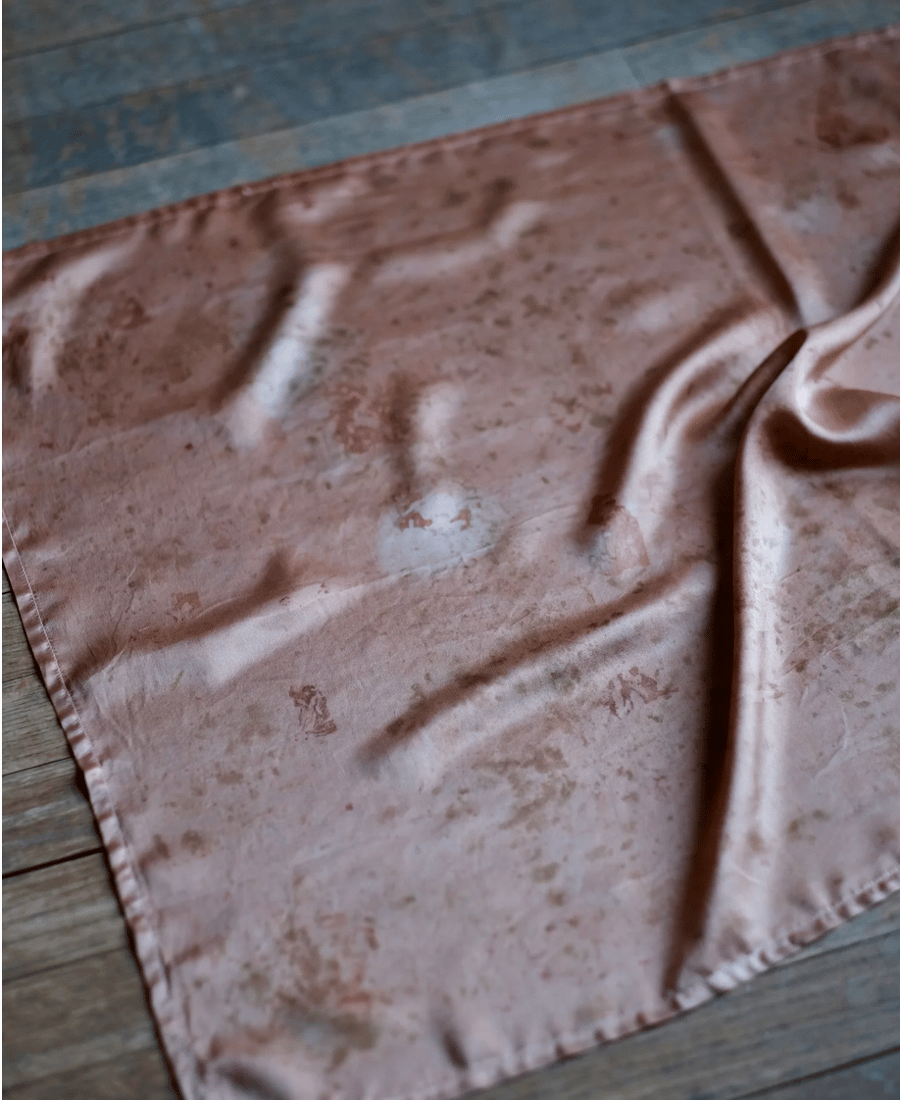 Image of Umber silk square scarf