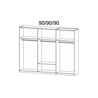 Image 5 of Bedroom Bundle (Hinged Robe, Chest of Drawers, 2 x Bedsides) - White