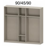 Image 4 of Bedroom Bundle (Hinged Robe, Chest of Drawers, 2 x Bedsides) - White