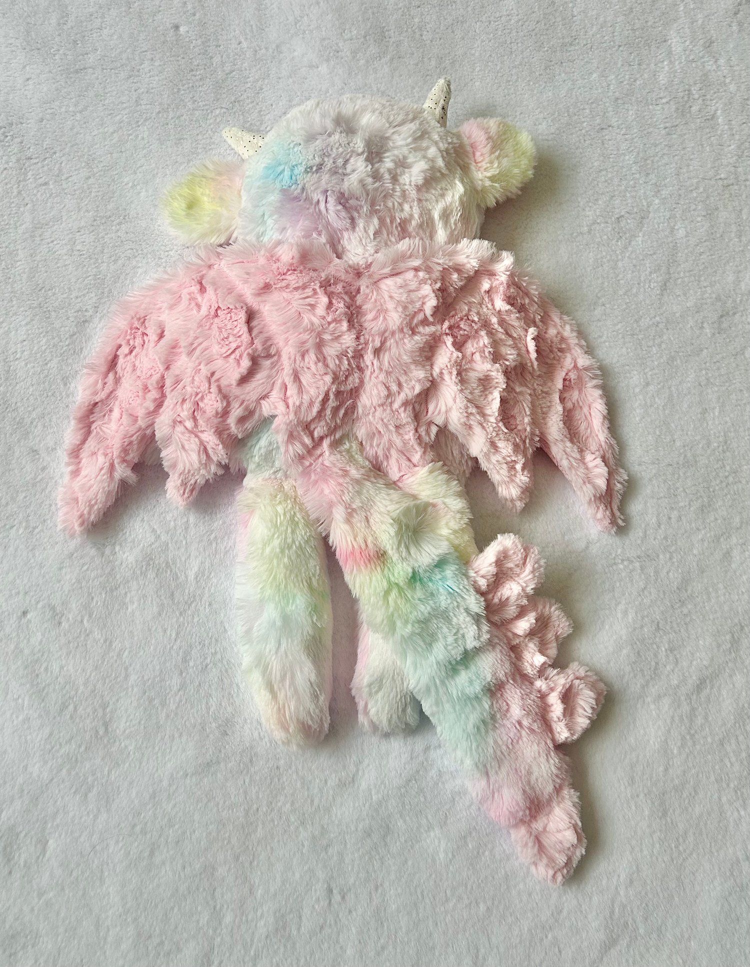 Image of OOAK Rose Quartz the Crystal Dragon (21 inches)