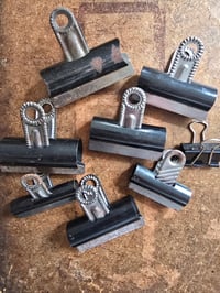 Image 1 of Vintage Metal Bulldog Clips – Set of 8