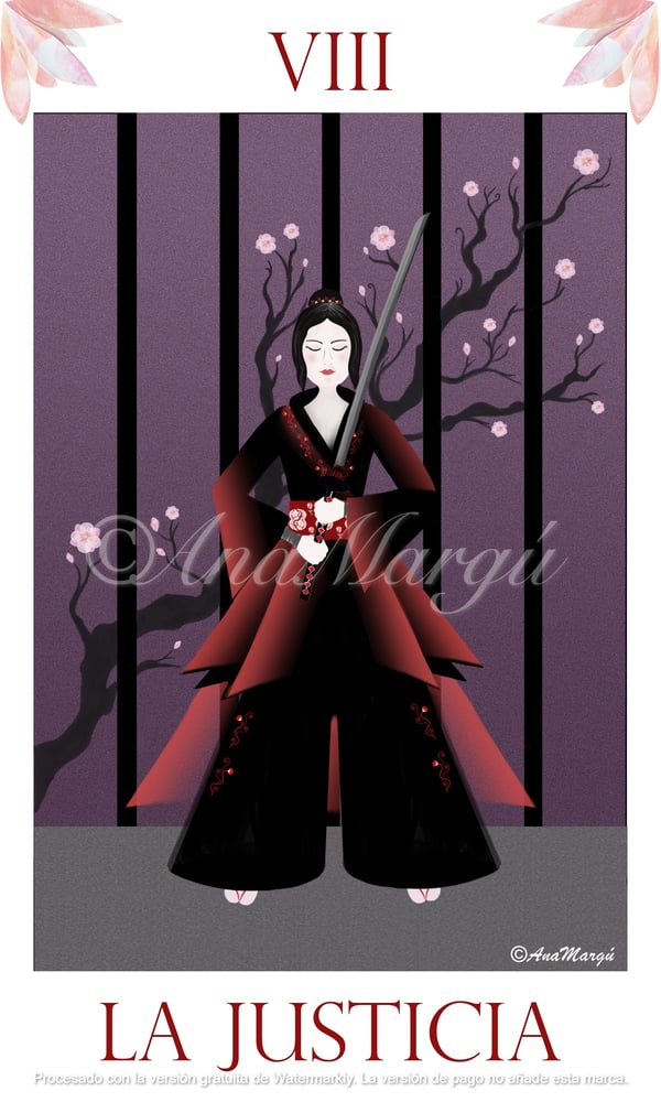 Image of Lámina Tarot Nº 8: 'La Justicia' / 'The Justice' 