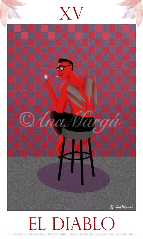 Image of Lámina Tarot Nº 15: 'El Diablo' / 'The Devil'