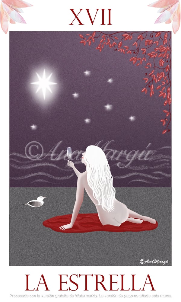 Image of Lámina Tarot Nº 17: 'La Estrella' / 'The Star'
