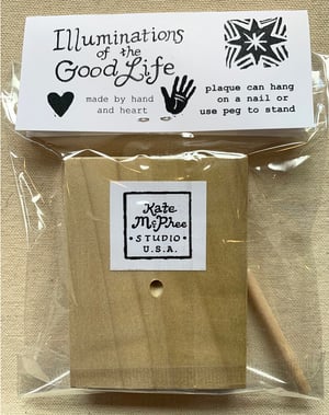 Image of Prosperity-- illumination series print on wooden plaque-- small size