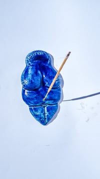 Image 1 of Goddess incense holder Blue