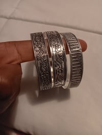 Image 5 of SET OF THREE STERLING SILVER BRACELETS